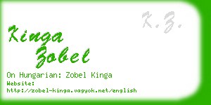 kinga zobel business card